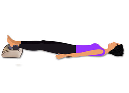 Woman using Morning Walker with arms extended sideways in the Full Body Flow posture to balance body energy and openness.